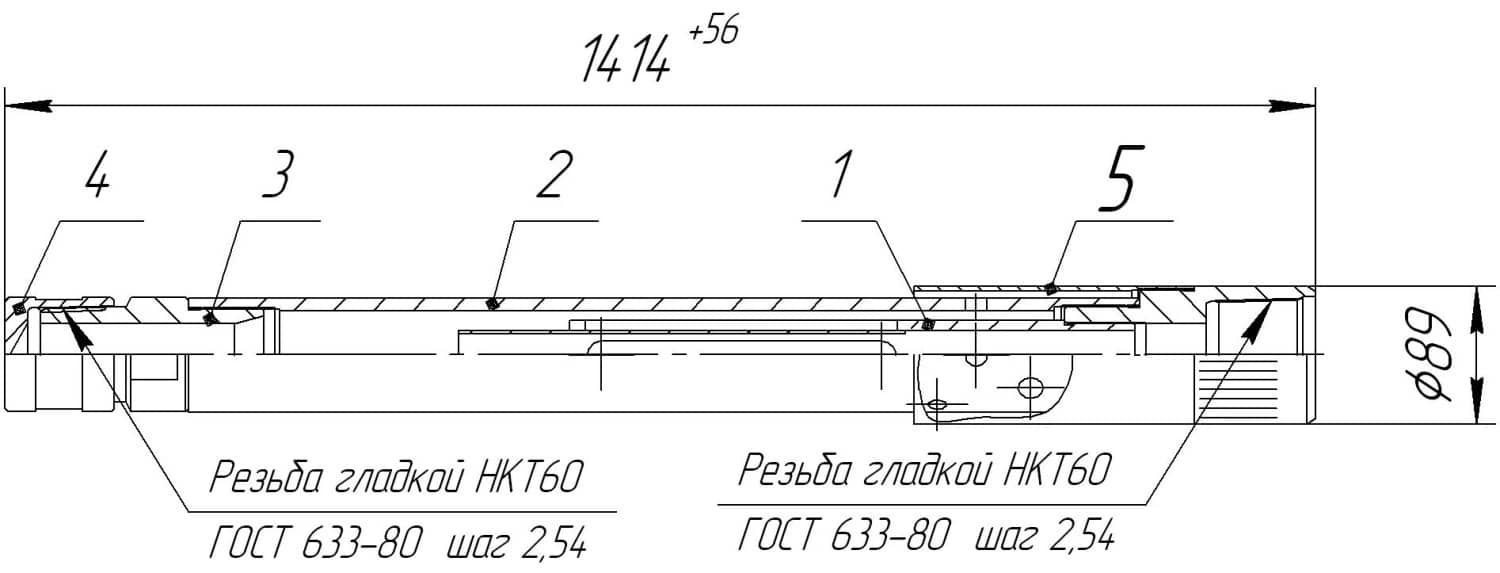 Якорь газопесочный ЯГП-60-140-100 (Чертеж)